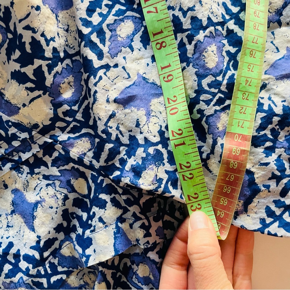 Free People Willow Printed Blouse in Blue Batik Combo - Picture 11 of 15